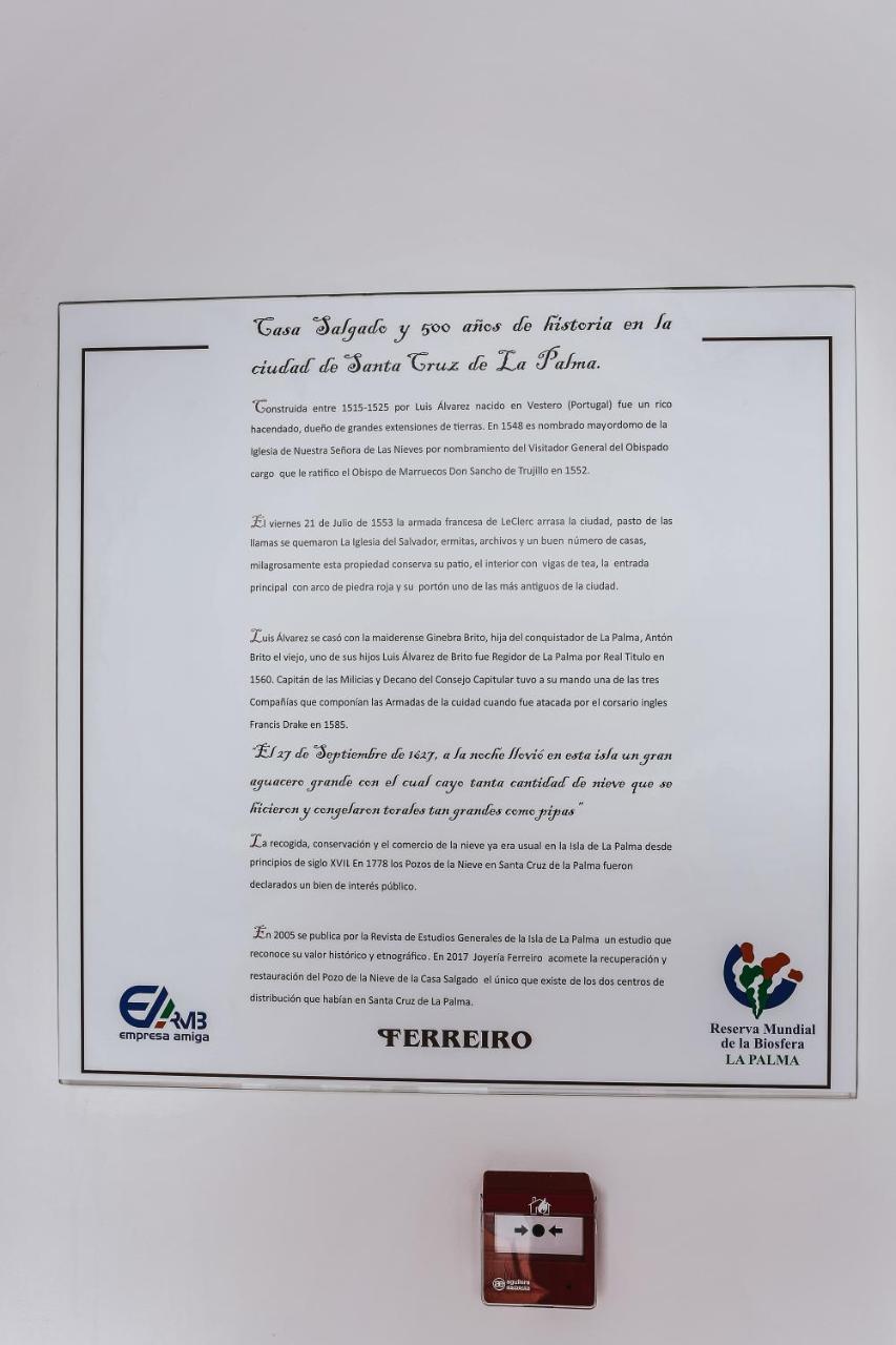 Casa Emblematica Salgado Lägenhet Santa Cruz de la Palma  Exteriör bild
